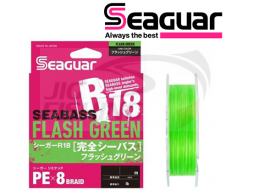 Шнур Seaguar R18 Seabass Flash Green PE X8 Braid 200m #0.8 0.148mm 6.75kg