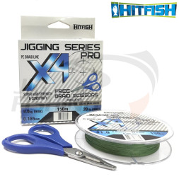 Шнур HitFish X4 Jigging Series PRO Dark Green 150m #0.8 0.148mm 7.4kg