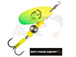 Блесна вращ. Savage Gear Caviar Spinner #2 6gr 07-Fluo Yellow Chartreuse