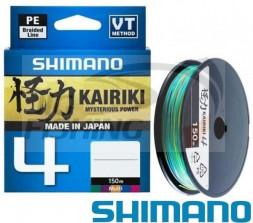 Шнур Shimano Kairiki X4 150m Multicolor 0.16mm 8.1kg