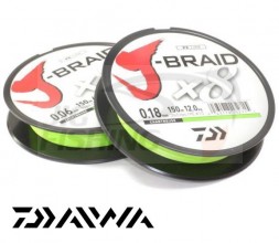 Шнур Daiwa J-Braid X8 150m Chartreuse #1.2 0.16mm 9kg