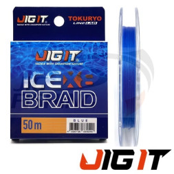 Плетёный шнур Jig It x Tokuryo Ice Braid X8 PE Blue 50m #1.5 0.16mm 11.4kg