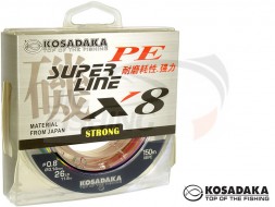 Шнур плетеный Kosadaka Super Line PE X8 150m Multicolor 0.40mm 31.16kg