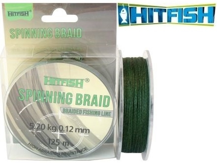 HitFish Spinning Braid X4 PE  125m Dark Green
