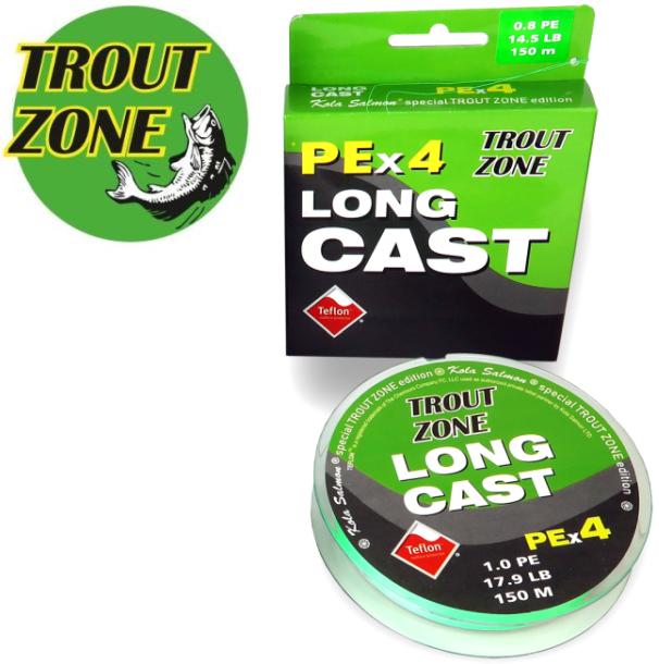 Trout Zone Long Cast X4 150m Fluo Green