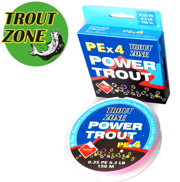 Trout Zone Power Trout X4 150m Fluo Pink