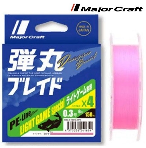 Major Craft Dangan Braid Light Game Special x4 150m Pink