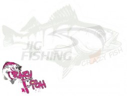 Наклейка Crazy Fish Perch Hunter 140x86mm White Clear