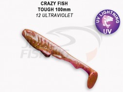 Мягкие приманки  Crazy Fish Tough 4&quot;  12 Ultraviolet