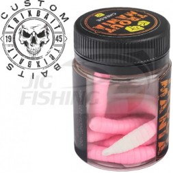 Мягкие приманки Trixbait Trout Mania Fat Worm 3&quot; #205 Pink White Cheese