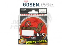 Шнур Gosen Donpepe ACS PE 8 150m Red #0.8 16Lb 7.3kg