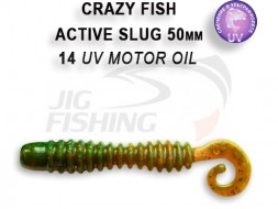 Мягкие приманки Crazy Fish Activ Slug 2&quot; 14 UV Motor Oil