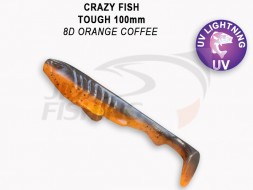 Мягкие приманки  Crazy Fish Tough 4&quot; 8D Orange Coffee