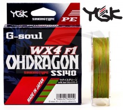 Плетёный шнур YGK G-Soul WX4 F1 Ohdragon 150m #0.4 0.104mm 3.45kg