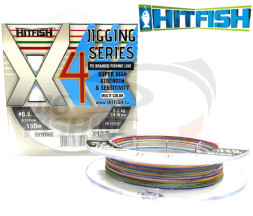 Шнур плетеный HitFish X4 Jigging Series 150m Multicolor #0.6 0.128mm 6.2kg