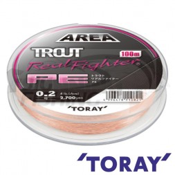 Шнур Toray Area Trout Real Fighter PE X4 100m Pink #0.2 0.074mm 1.9kg