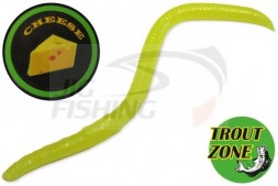 Мягкие приманки Trout Zone Wake Worm 2.4&quot; #Chartreuse Cheese