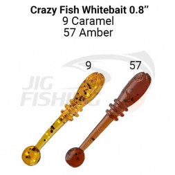 Мягкие приманки Crazy Fish WhiteBait 0.75&quot;  09 Caramel 57 Amber