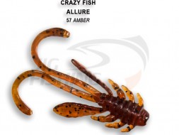Мягкие приманки Crazy Fish Allure 1.6&quot;   57 Amber
