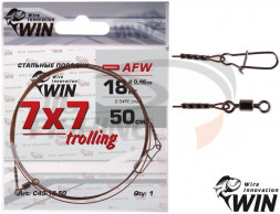Поводок WIN 7x7 Trolling (AFW) 18kg 50cm (1шт/уп)
