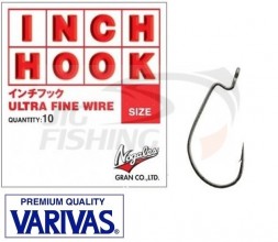 Офсетные крючки Varivas Inch Hook Ultra Fine Wire #S (10шт/уп)