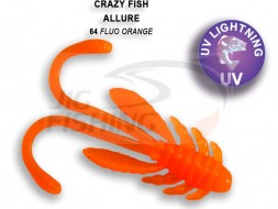 Мягкие приманки Crazy Fish Allure 1.6&quot;   64 Fluo Orange