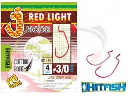 Крючки Офсетные HitFish J Red Light Hook #6