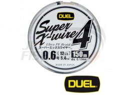 Плетеный шнур Yo-Zuri/Duel Super X-Wire PE X4 150m Silver #0.6 0.13mm 5.4kg