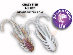 Мягкие приманки Crazy Fish Allure 1.6&quot; 22D Milk Coffee By Mf
