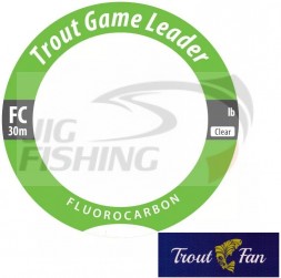 Флюрокарбон Trout Fan Trout Game Leader FC 30m #0.8 0.148mm 3lb