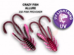 Мягкие приманки Crazy Fish Allure 1.6&quot; 23D Pink Provoker