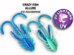 Мягкие приманки Crazy Fish Allure 1.6&quot; 27D Aquamarine