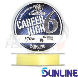Шнур Sunline SM Career High PE X6 170m Yellow #1 0.165mm 7.5kg