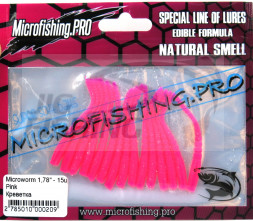 Мягкие приманки Microfishing Pro MicroWorm 1.9&quot; #02 Розовый