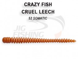 Мягкие приманки Crazy Fish Cruel Leech 2&quot; #52 Somatic
