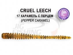 Мягкие приманки Crazy Fish Cruel Leech 2&quot; #17 Pepper Caramel