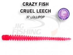 Мягкие приманки Crazy Fish Cruel Leech 2&quot; #37 Lollipop