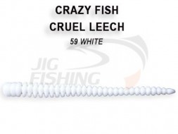 Мягкие приманки Crazy Fish Cruel Leech 2&quot; #59 White