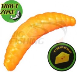 Мягкие приманки Trout Zone Maggot 1.6&quot; #Peach Cheese