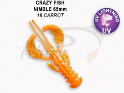 Мягкие приманки Crazy Fish  Nimble 2.5&quot; #18 Carrot