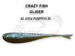 Мягкие приманки Crazy Fish Glider 2.2&quot;  42 Green Pumpkin BL