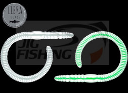 Мягкие приманки Libra Lures Flex Worm 95mm #000 Glow UV Green