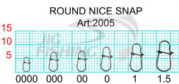 Застежки Fish Season 2005 Round Nice Snap #0000 2kg (8шт/уп)