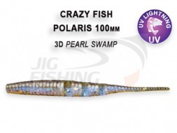 Мягкие приманки Crazy Fish Polaris 4&quot;  3D Pearl Swamp