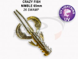 Мягкие приманки Crazy Fish  Nimble 2.5&quot; #26 Swamp