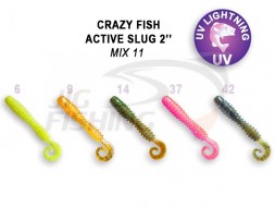 Мягкие приманки Crazy Fish Activ Slug 2&quot; Mix 11