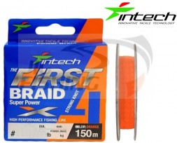 Шнур Intech First Braid X4 150m Orange #0.6 0.128mm 4.54kg