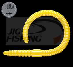 Мягкие приманки Libra Lures Flex Worm 95mm #007 Yellow