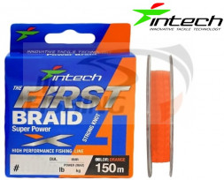 Шнур Intech First Braid X4 150m Orange #0.8 0.148mm 4.45kg