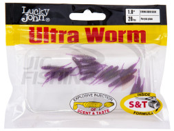 Мягкие приманки Lucky John Trick Ultra Worm 1&quot; #S13 Purple Plum